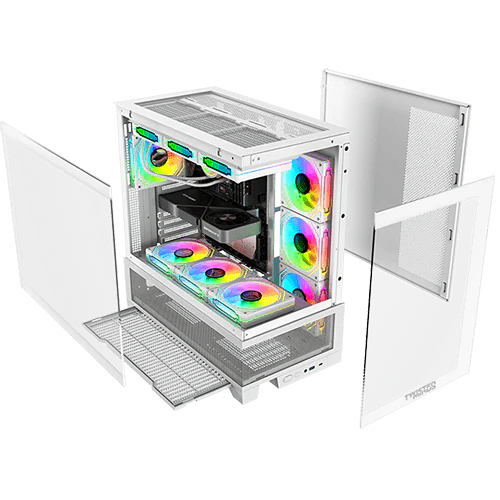 Twisted Minds Phantek - 07 Mid Tower Gaming Case - TM-245-3-W - Desert Games