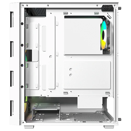 Twisted Minds Titan Glass Mid Tower Gaming Case - White TM-GM-III-W - Desert Games