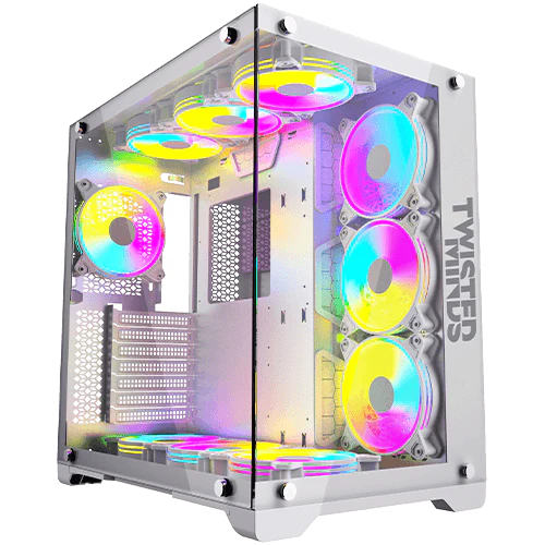 Twisted Minds Bullet-07 Mid Tempered Glass Mid Tower Gaming Case - TM1-W-S - Desert Games