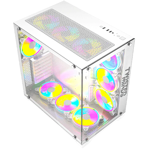 Twisted Minds Bullet-07 Mid Tempered Glass Mid Tower Gaming Case - TM1-W-S - Desert Games
