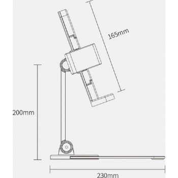 Upergo AP-7VB Portable Book Holder/Stand, Adjustable Aluminum - Silver - Desert Games