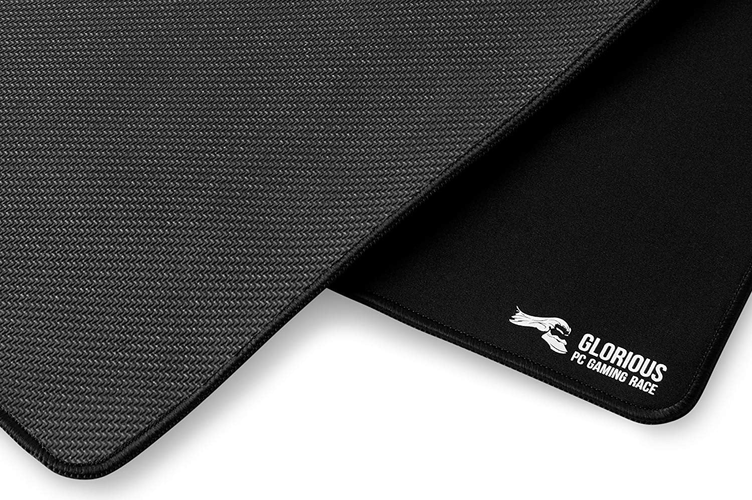 Glorious XL Heavy Gaming Mouse Mat/Pad - XLarge, Thick, Stitched Edges, Black Cloth Mousepad (16" x 18") | G-HXL - Desert Games