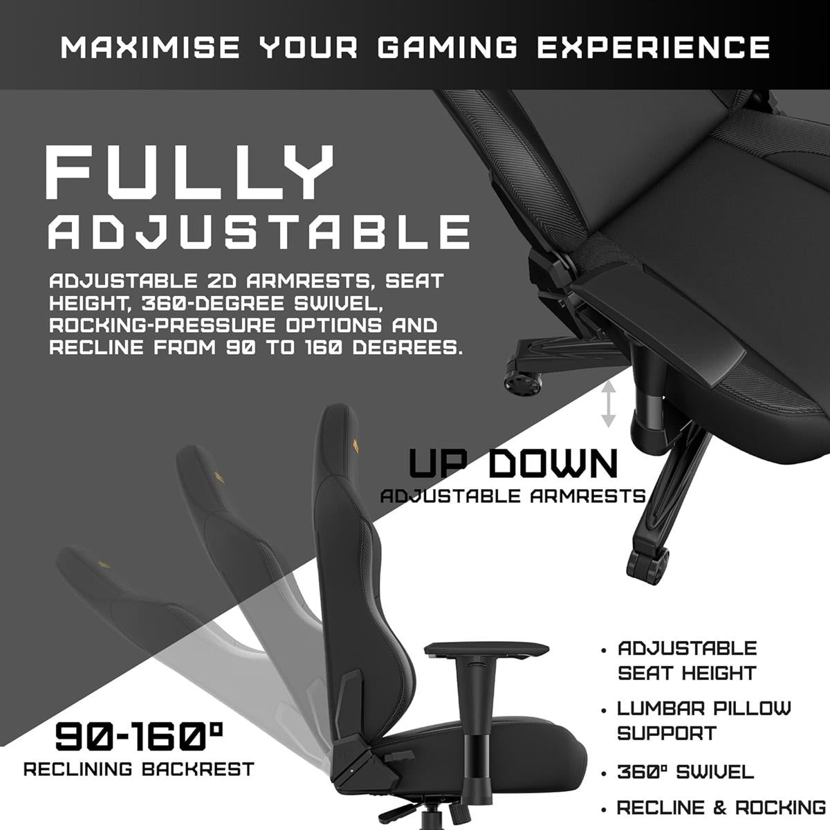 Anda Seat Phantom 3 Leather Gaming Chair - Desert Games