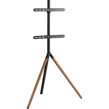 Gadgeton Easel Studio Tv Floor Stand, Mount For 49" - 70" Screen Size Supports - Grey/Walnut - Desert Games