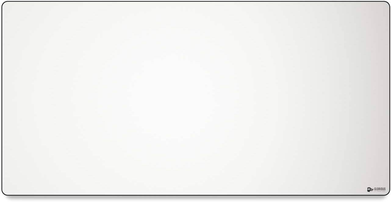 Glorious 3XL Extended Gaming Mouse Pad/Mat, 48x24'' Size, For Desk / Rubber Base / Computer, With Stitched Edges, White | GW-3XL - Desert Games