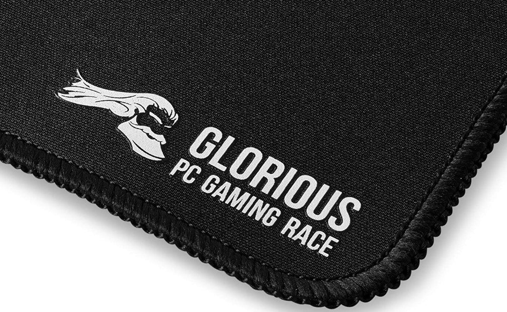 Glorious G-E Extended Gaming Mouse Pad/Mat, Long Black Cloth, Mousepad, Stitched Edges, 36x11 | G-E - Desert Games