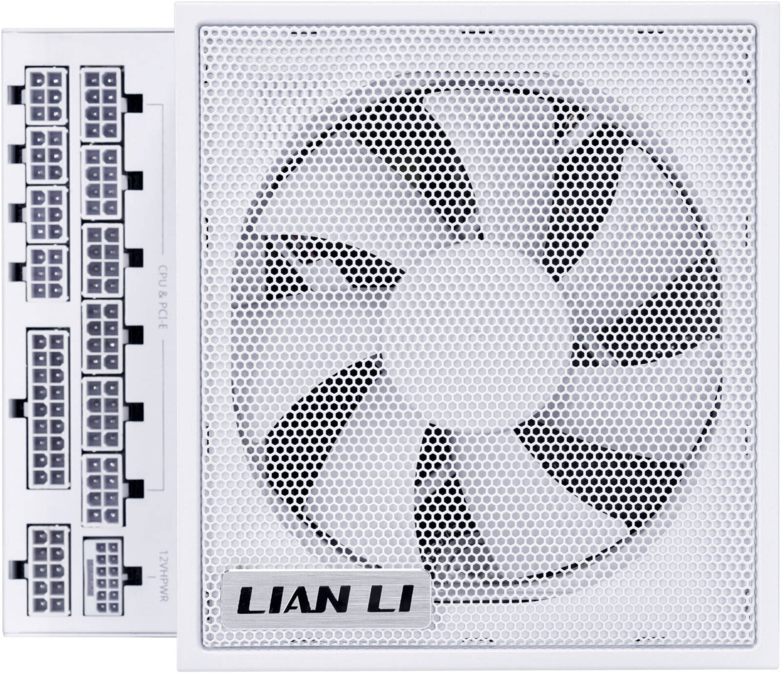 Lian-Li Edge Fully Modular Power Supply, 1300W Power, 80 Plus Platinum Certification, 120mm FDB Fan, ATX 3.0 & 3.1 Compliant, PCIe 5.1 Support, Active PFC, White | EG1300.White - Desert Games