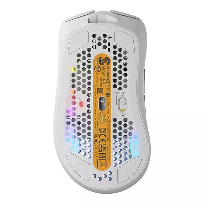 Glorious Model D 2 Wireless Optical RGB Gaming Mouse - White | GLO-MS-DWV2-MW - Desert Games