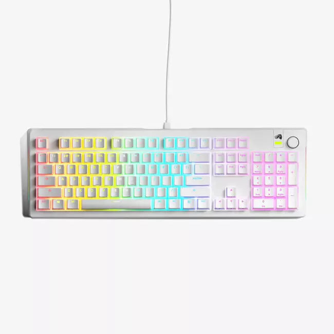Glorious GMMK 3 100% Prebuilt Wired US Keyboard - White | GMMK3-100-FOX-W-W - Desert Games