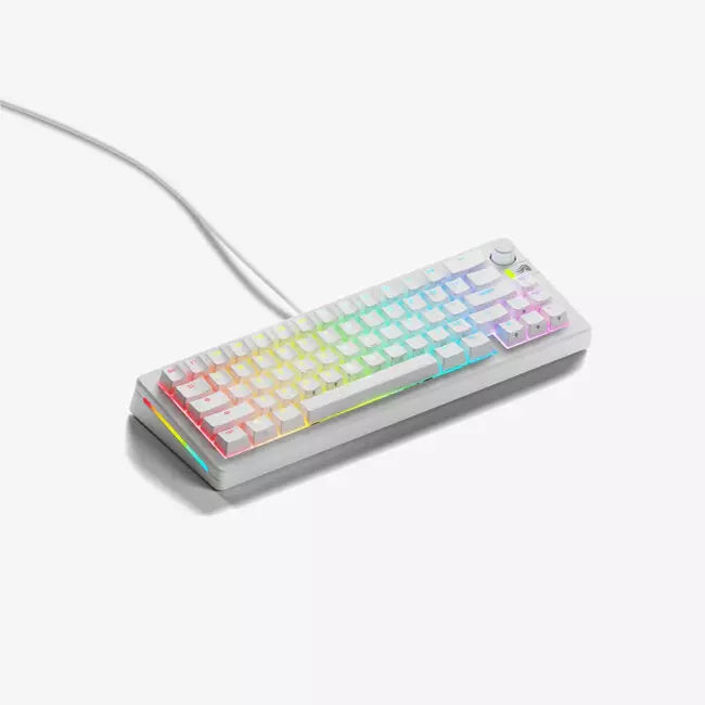 Glorious GMMK 3 65% Prebuilt Wired Keyboard - White | GMMK3-65-FOX-W-W - Desert Games