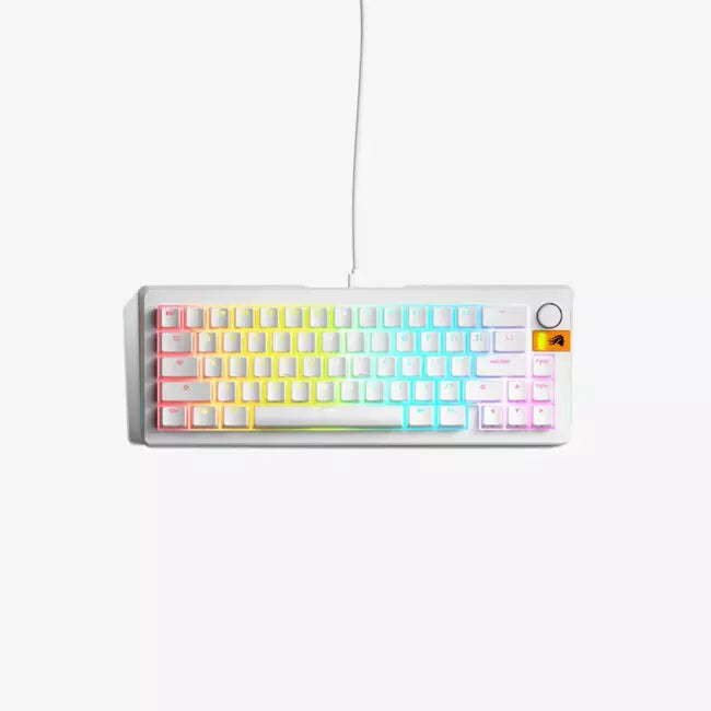 Glorious GMMK 3 HE 65% Prebuilt Wired US Keyboard - White | GMMK3-65-HE-W-W - Desert Games