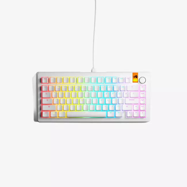 Glorious GMMK 3 HE 75% Prebuilt Wired US Keyboard - White | GMMK3-75-HE-W-W - Desert Games