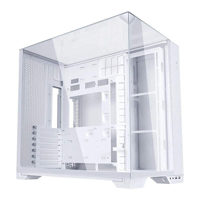 Lian Li O11 Vision Compact Dual-Chamber Mid-Tower Triple Tempered Glass ATX Case - White | 011VPW - Desert Games