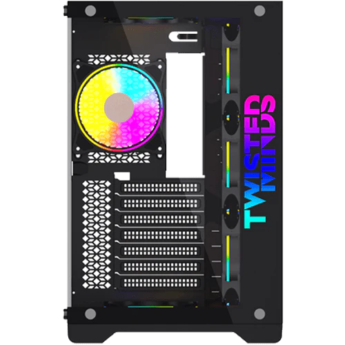 Twisted Minds Bullet-07 Mid Tempered Glass Mid Tower Gaming Case - Black TM1-B-S - Desert Games