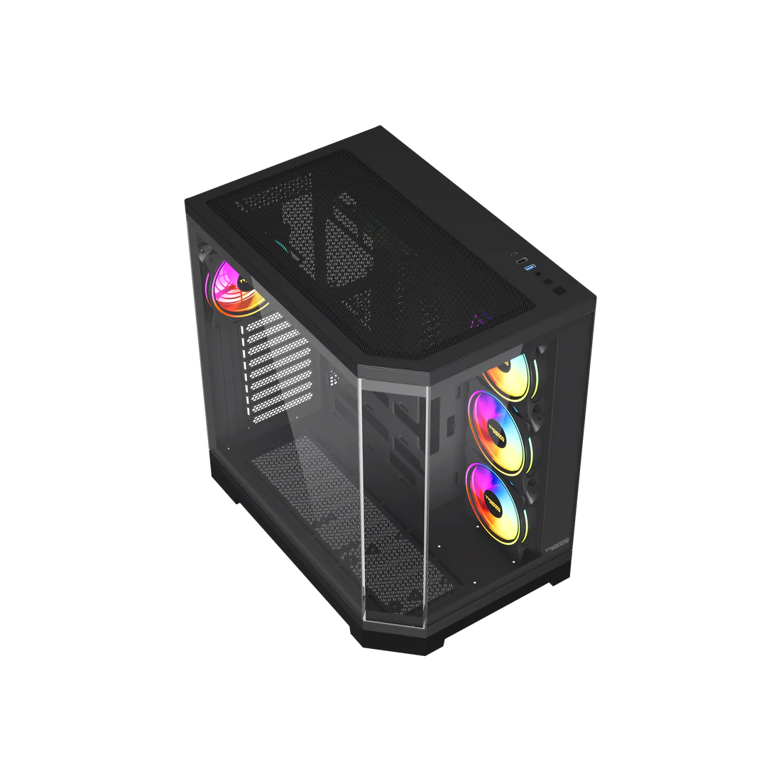 Twisted Minds Vanguard - 04 Mid Tower Gaming Case - Black – TM-P285-B - Desert Games