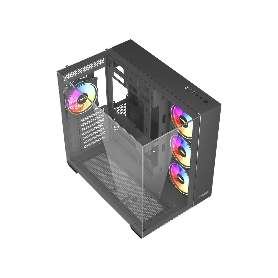 Twisted Minds Warden Rider Gaming Case Mid Tower 04 Black – TM-M2858-B - Desert Games