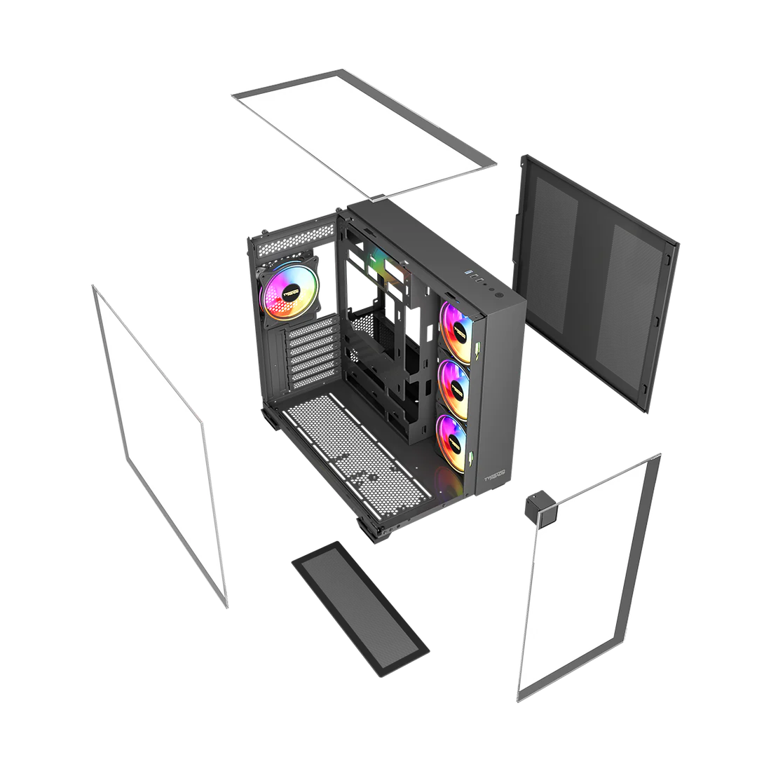 Twisted Minds Warden Rider Gaming Case Mid Tower 04 Black – TM-M2858-B - Desert Games