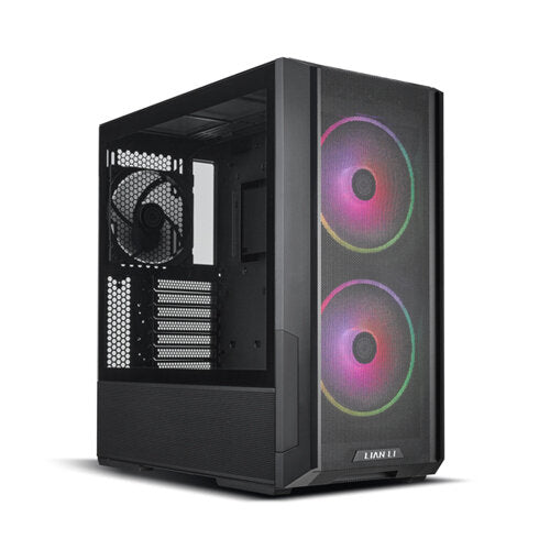 Lian Li Lancool 216 X ATX Mid Tower Computer Case, Steel + 4mm Tempered Glass Materials, Up to 360mm Radiator Support, Up to 10 Fans, Cable Management, Removable Top Bracket, Black | LANCOOL 216-X - Desert Games