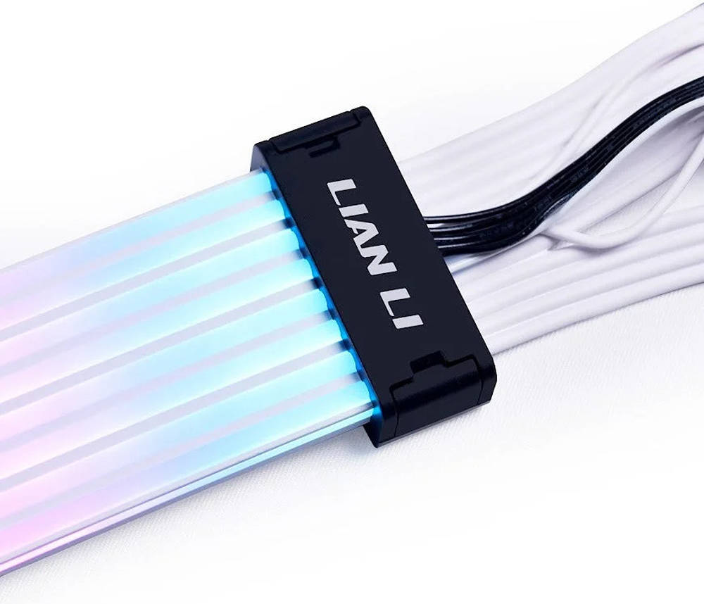Lian Li Strimer Plus V2 12+4 To 12+4 Pin Add-RGB Cable, Unlock Your Imagination, Compatible with L-Connect, 8 Light Guides, 320mm Cable Length | G89.PW16-8PV2.00 - Desert Games