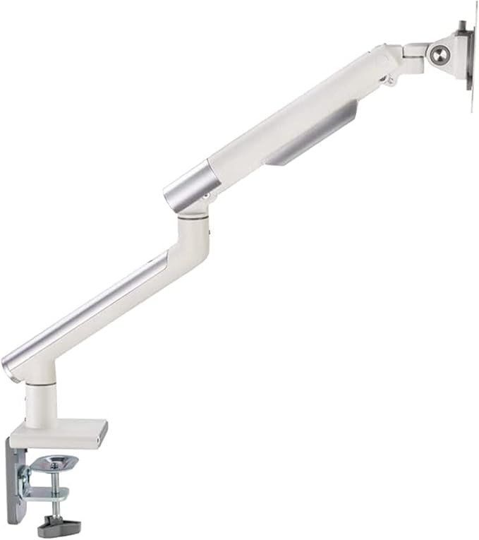 Twisted Minds Premium Aluminum Adjustable Single Monitor Desk Mount for 17 to 32 inch Computer Monitor, White - Desert Games