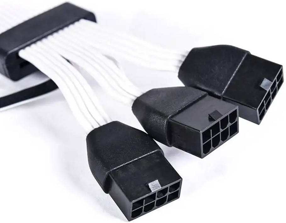 Lian Li Strimer Plus V2 12+4 To 3x8 Pin Add-RGB Cable, Unlock Your Imagination, Compatible with L-Connect, 8 Light Guides, 335mm Cable Length | G89.PW168-8PV2.00 - Desert Games