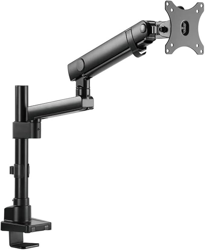 Twisted Minds Aluminum Single 17-32 Inch Lcd Slim Pole Monitor Desk Mount Fully Adjustable Gas Spring Stand For Display , 17.6Lbs Weight Capacity-Assisted Monitor Arm - Desert Games