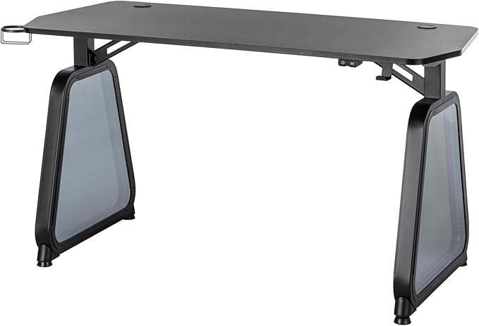 Twisted Minds Infinity Gaming Desk with LED Lights, Computer Desk with Futuristic Design, Gamer Home Office Computer Desk Table - Desert Games