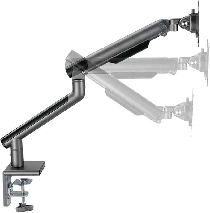 Twisted Minds Twisted Minds, Premium Aluminum Single Adjustable Computer Monitor Arm Mount for 17 To 32 Inch, Grey, TM-49-C06-G - Desert Games