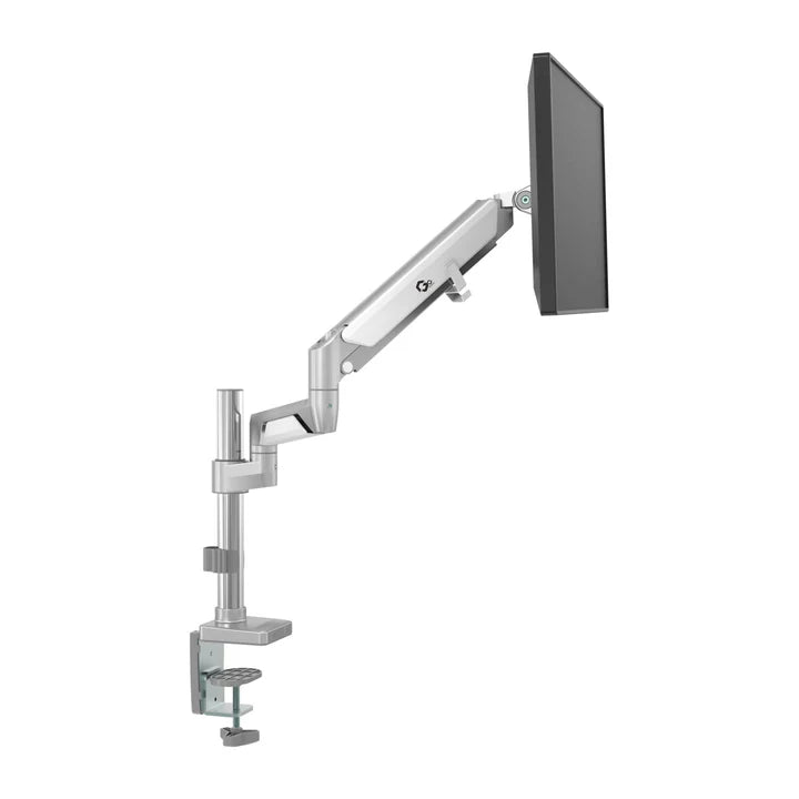 Gadgeton Premium Pole Mounted Single Monitor Arm - Silver - Desert Games
