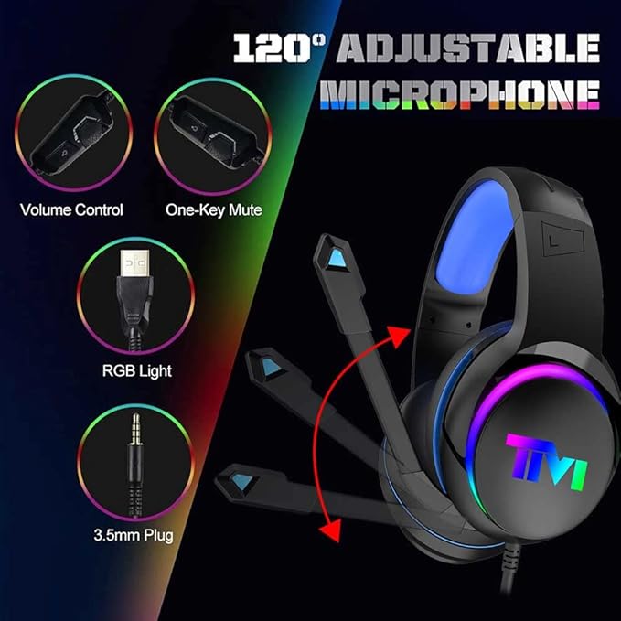 Twisted Minds MD07 RGB Wired Gaming Headset – Black - Desert Games