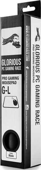 Glorious G-L Extended Gaming Mouse Pad/Mat, Long Black Cloth, Mousepad, Stitched Edges, 11x13 | G-L - Desert Games