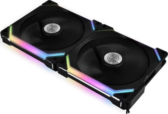 Lian Li UNI FAN SL140 Digital Addressable RGB 140 Fan with Controller , Twin Pack - Black | G99.14UF2B.00 - Desert Games