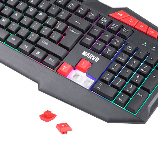 MARVO K602 EN Wired Membrane Keyboard - Desert Games