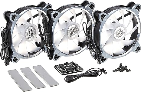 Lian Li BR 120 Digital RGB PWM Triple Pack Fan, 3x 120mm Fans with Remote Controller, Space Gray | BR-DIGITAL-3R-G - Desert Games