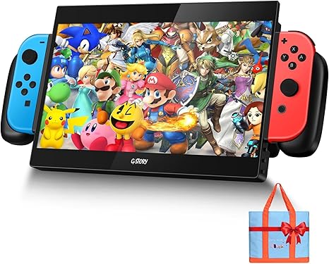G-STORY 10.1‘’ Portable Monitor for Switch, 1080P Portable Gaming Monitor IPS Screen with USB Type-C - Desert Games