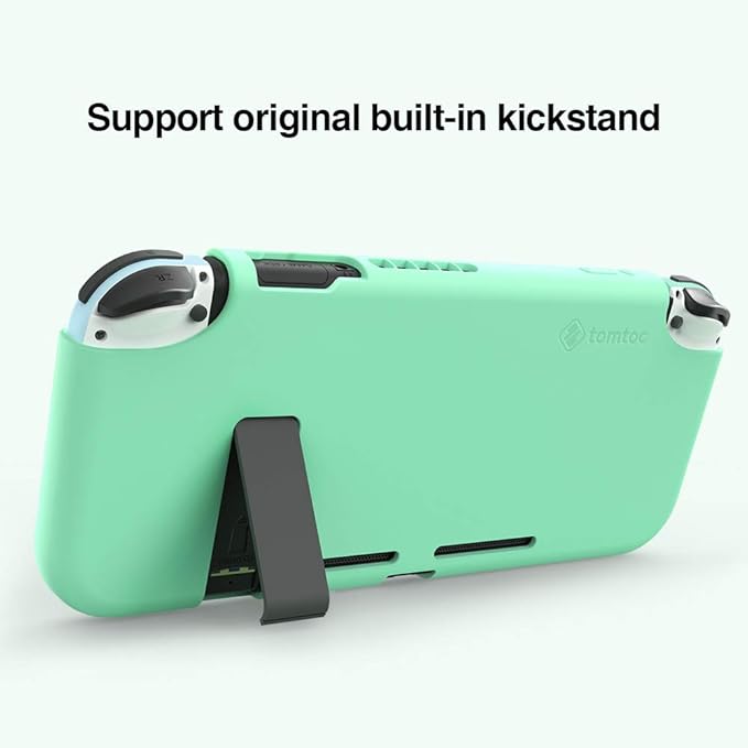 Tomtoc Nintendo Switch Liquid Silicone Case - Turquoise - Desert Games