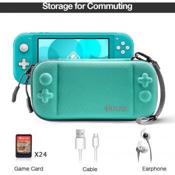 Tomtoc Nintendo Switch Lite Travel Case - Turquoise - Desert Games