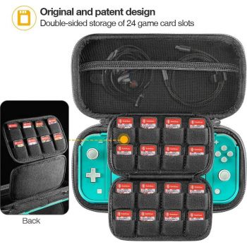 Tomtoc Nintendo Switch Lite Travel Case - Turquoise - Desert Games