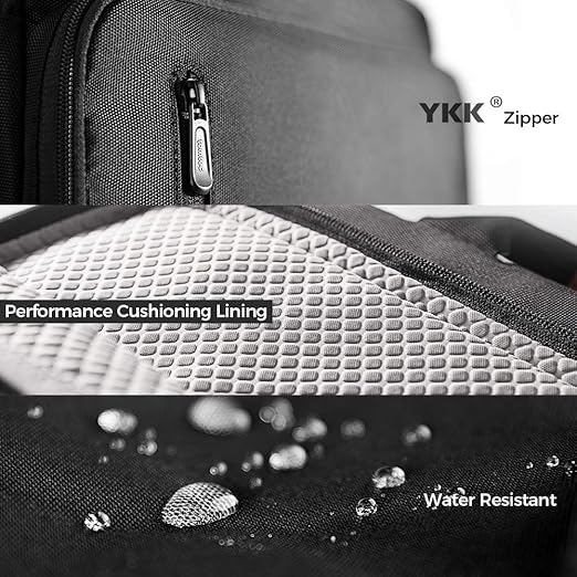 Tomtoc Defender - A50 Laptop Briefcase, 13-15.6 Inch Shoulder Bag - Black - Desert Games