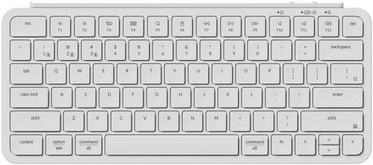 Keychron B1 Pro Ultra-Slim Keyboard, Wireless Bluetooth 5.2, 2.4 GHz, 1000 Hz Polling Rate, English - Arabic Layout - Ivory White  B1P-K8-AR - Desert Games