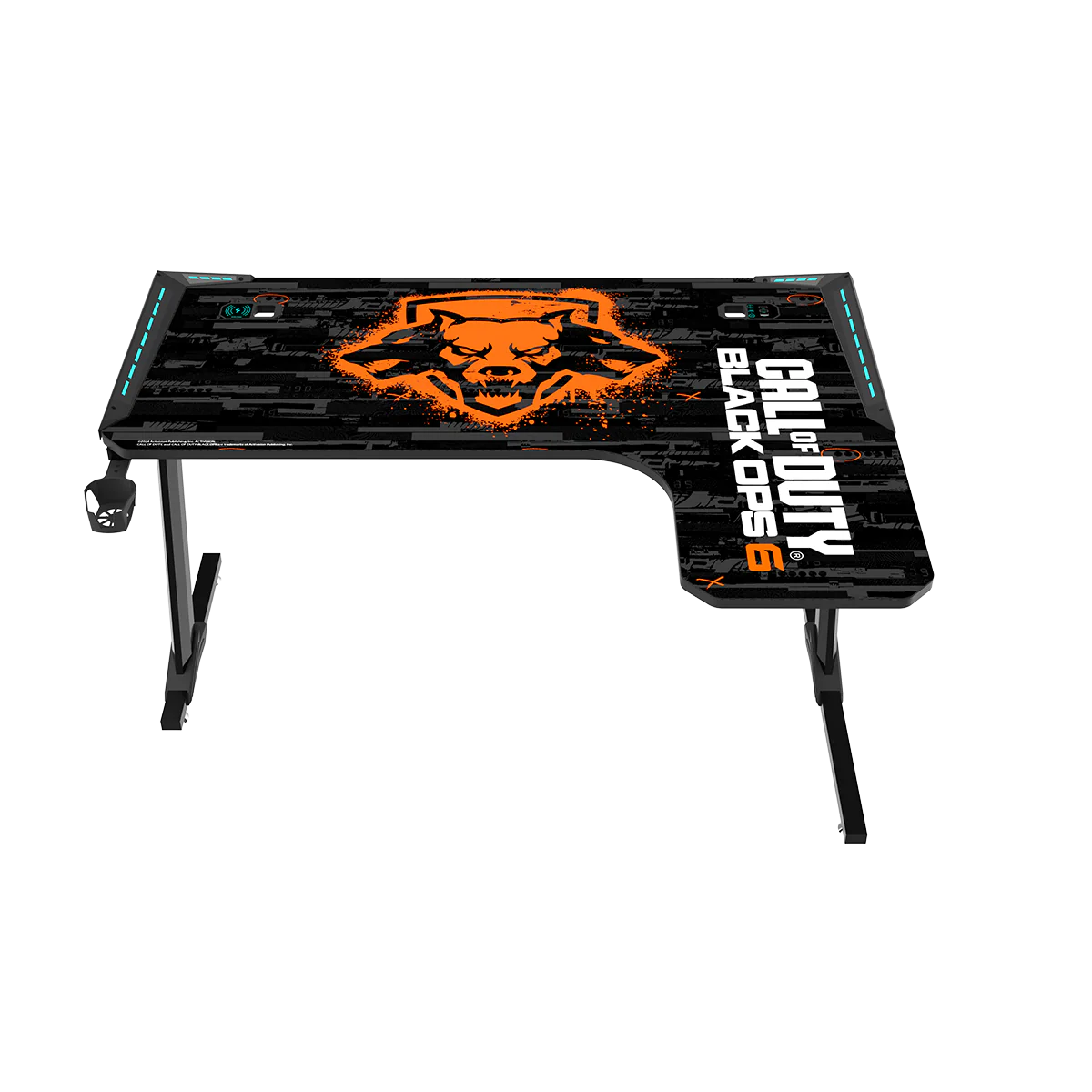 GAMEON Call Of Duty BLKOPS6-RAPTOR-R RGB Flowing Light Gaming Desk - Desert Games