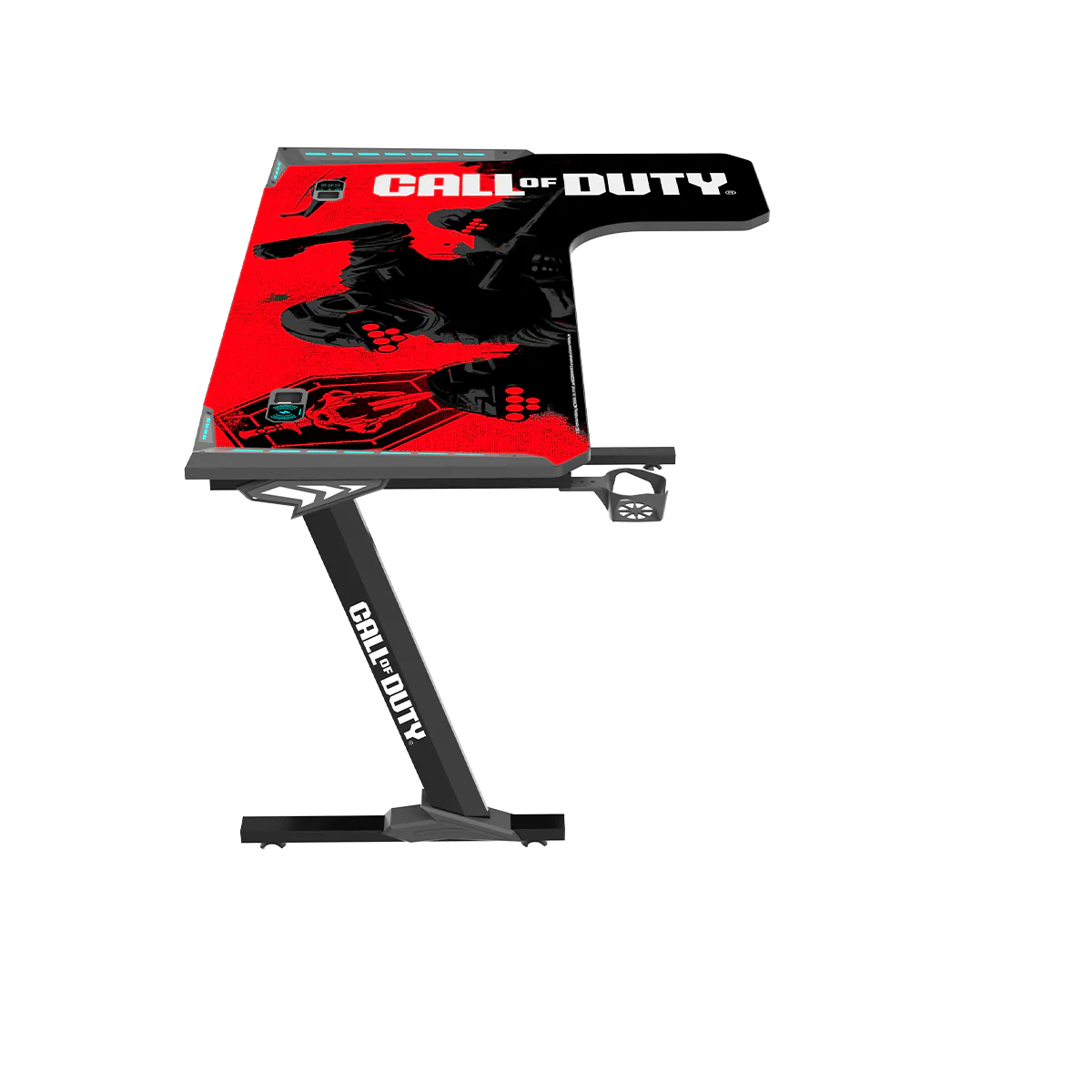 GAMEON Call Of Duty (COD) Phantom XL-R Series L-Shaped RGB Flowing Light Gaming Desk - Desert Games