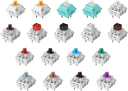 Glorious Keyboard Switch Sample Pack, Mechanical Keyboard Switches, Tactile & Linear Switches, 3-Pin, Plate Mounted, 14 Pack  G-KG - Desert Games