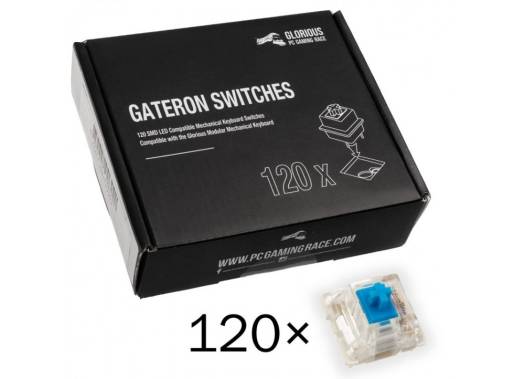 Glorious Gateron Mechanical Keyboard Switches, 120 Pieces For Full Keyboard, Blue GAT-BLUE - Desert Games