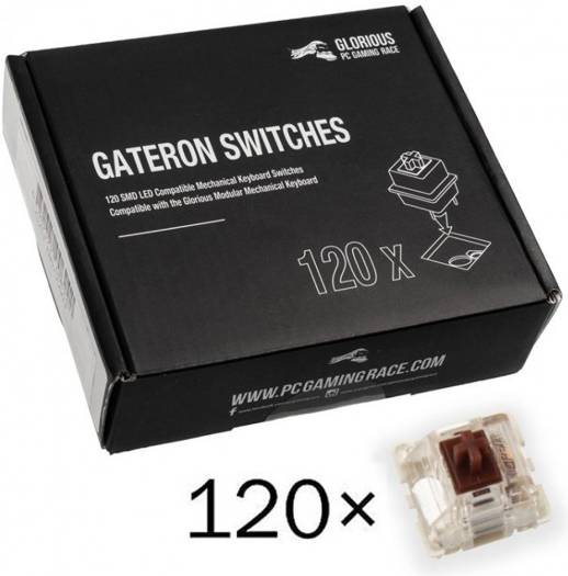 Glorious Gateron Mechanical Keyboard Switches, Brown Switch, 120pcs  GAT-BROWN - Desert Games