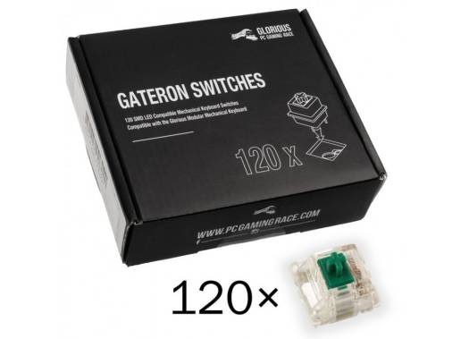 Glorious Gateron Mechanical Keyboard Switches, 120 Pieces For Full Keyboard, Green GAT-GREEN - Desert Games