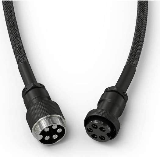 Glorious Coiled USB Type-C Keyboard Cable, Black GLO-CBL-COIL-BLACK - Desert Games