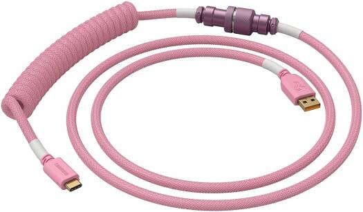 Glorious Coiled USB Type-C Keyboard Cable - Pixel Pink  GLO-CBL-COIL-PP - Desert Games