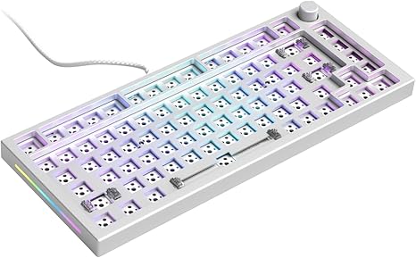 Glorious GMMK PRO 75% Barebones Modular Mechanical Gaming Keyboard - White GLO-GMMK-P75-RGB-W - Desert Games