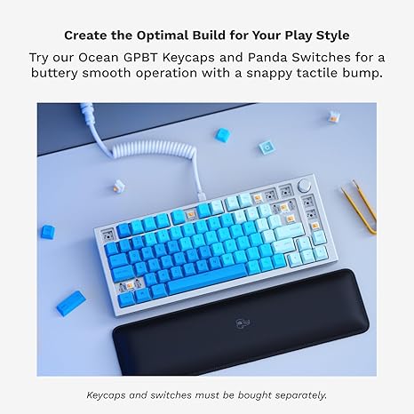 Glorious GMMK PRO 75% Barebones Modular Mechanical Gaming Keyboard - White GLO-GMMK-P75-RGB-W - Desert Games